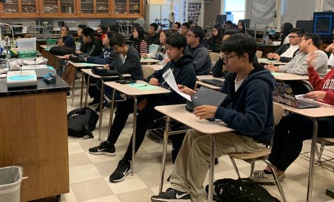 Students in a classroom