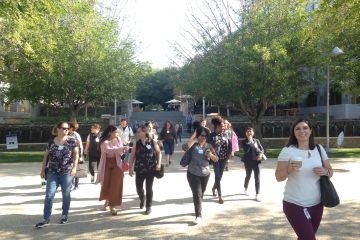 Teachers taking tour of Amgen