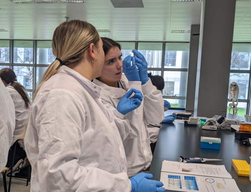 Breifne College students Aimee and Caitlin at the ABE training day at University College Dublin.