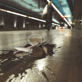 Image of a spilled drink