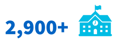 2,900+ schools